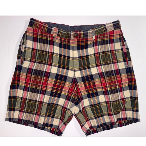 Brooks Brothers Other - Brooks Brothers 346 Plaid Cotton Shorts Men's W35 Classic Fit Casual Chino